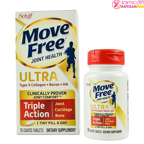 Schiff Move Free Ultra Triple Action khả năng giảm các chứng sưng khớp, đau nhức xương khớp.