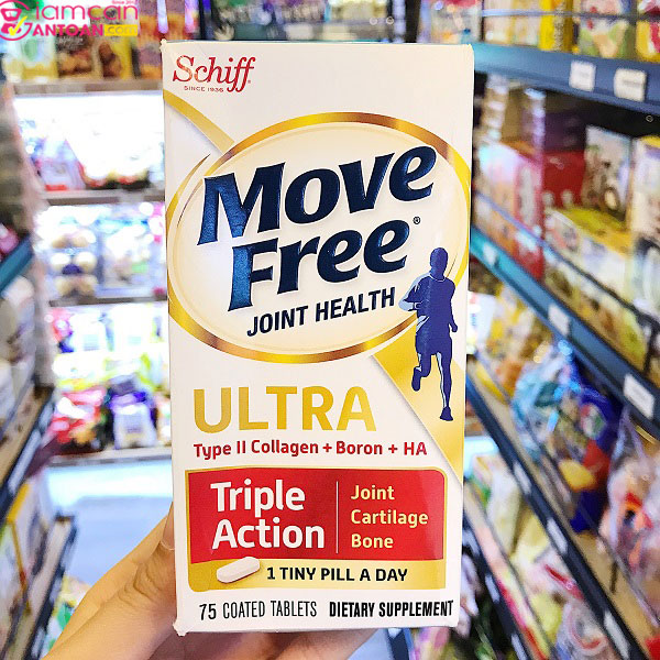 Schiff Move Free Ultra Triple Action giúp hỗ trợ điều trị các bệnh liên quan đến xương, khớp, sụn