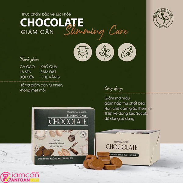 Kẹo Socola Giảm Cân Slimming Care Chocolate là sản phẩm cải tiến thế hệ mới