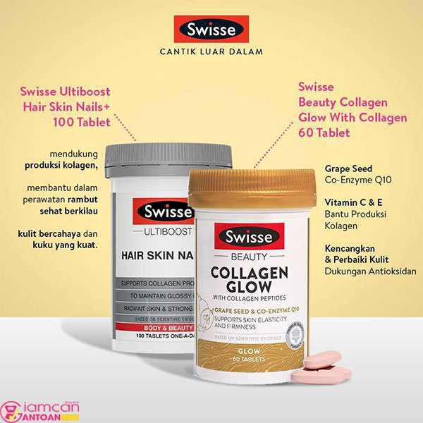 Swisse Beauty Collagen Glow giúp cải thiện làn da khô ráp, mất nước, da sần sùi