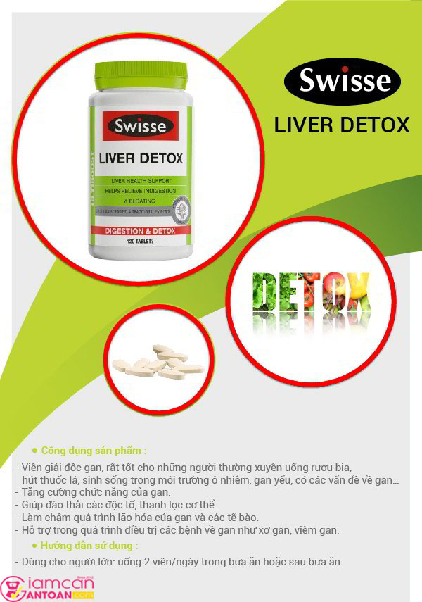 Swisse Ultiboost Liver Detox có chứa thành phần được chiết xuất từ cây kế sữa bổ gan