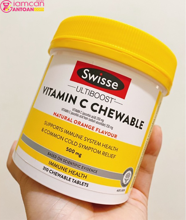Swisse Vitamin C Chewable giúp kiểm soát huyết áp cao, giúp ngăn ngừa thiếu sắt.