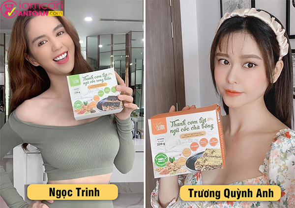Thanh cơm lứt ngũ cốc Herbslim đang được các nghệ sĩ tin tưởng