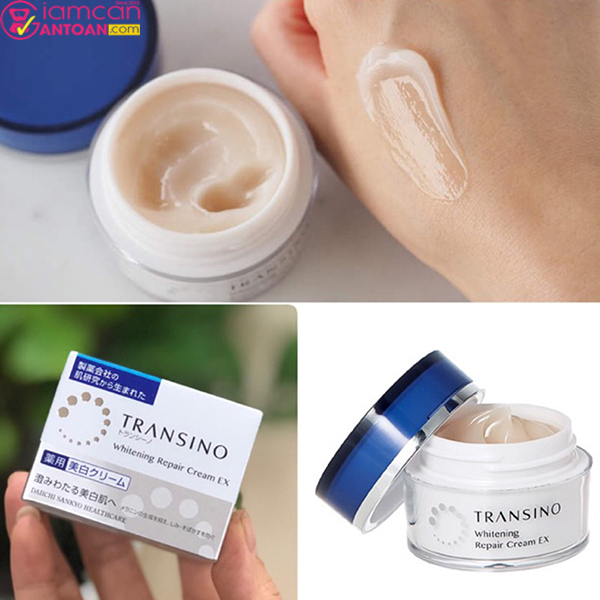 Kem Transino Whitening Repair Cream EX có công dụng làn da đẹp, mịn màng