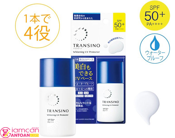 Transino Whitening UV Protector SPF50+PA++++ chống nắng và các loại tác nhân từ môi trường gây hại cho da