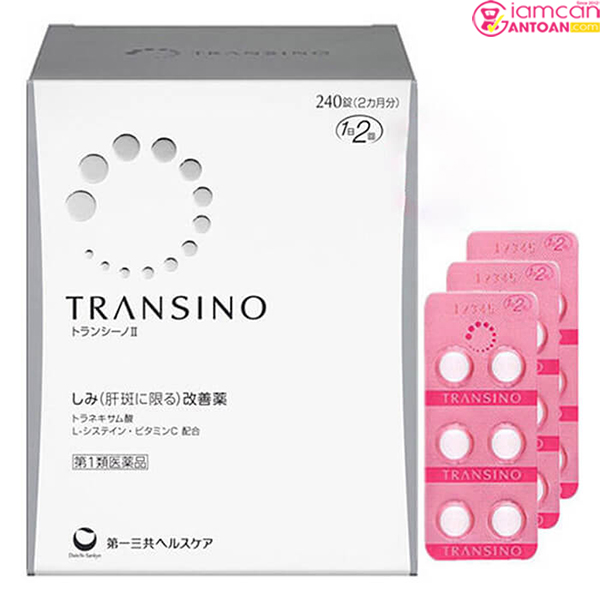 Transino Whitening có chứa một thành phần giúp đẹp da, hỗ trợ dưỡng trắng da