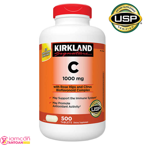 Vitamin C 1000mg Kirkland Signature được sản xuất theo tiêu chuẩn nghiêm ngặt của Mỹ