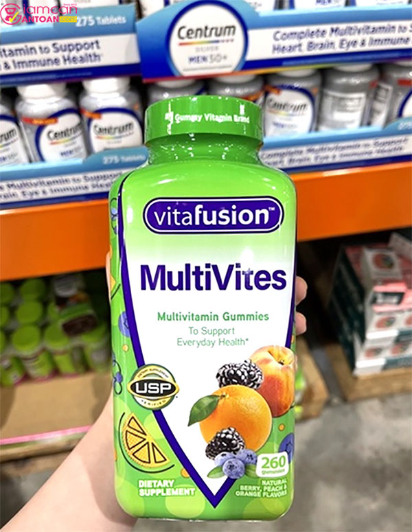 Vitafusion MultiVites dùng cho người lớn và trẻ em từ 4 tuổi trở lên.