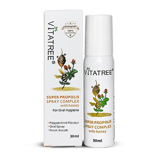 Chai Xịt Keo Ong Vitatree Super Propolis With Manuka Honey 30ml Của Úc