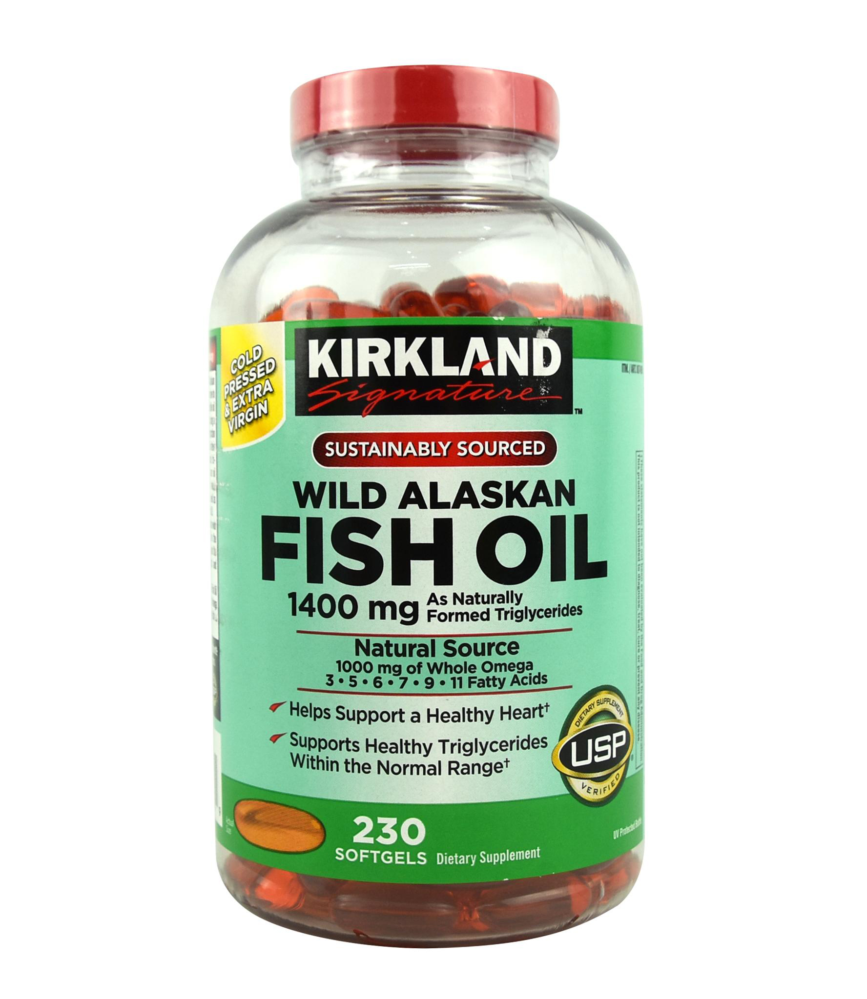 Dầu cá Kirkland Wild Alaskan Fish Oil 1400mg Của Mỹ