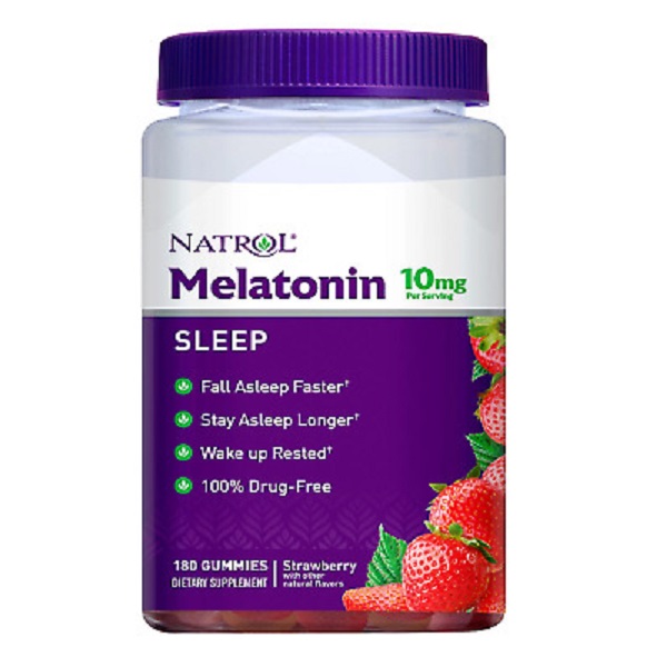 Kẹo Dẻo Giúp Ngủ Ngon Gummies Natrol Melatonin 10mg 180 Viên