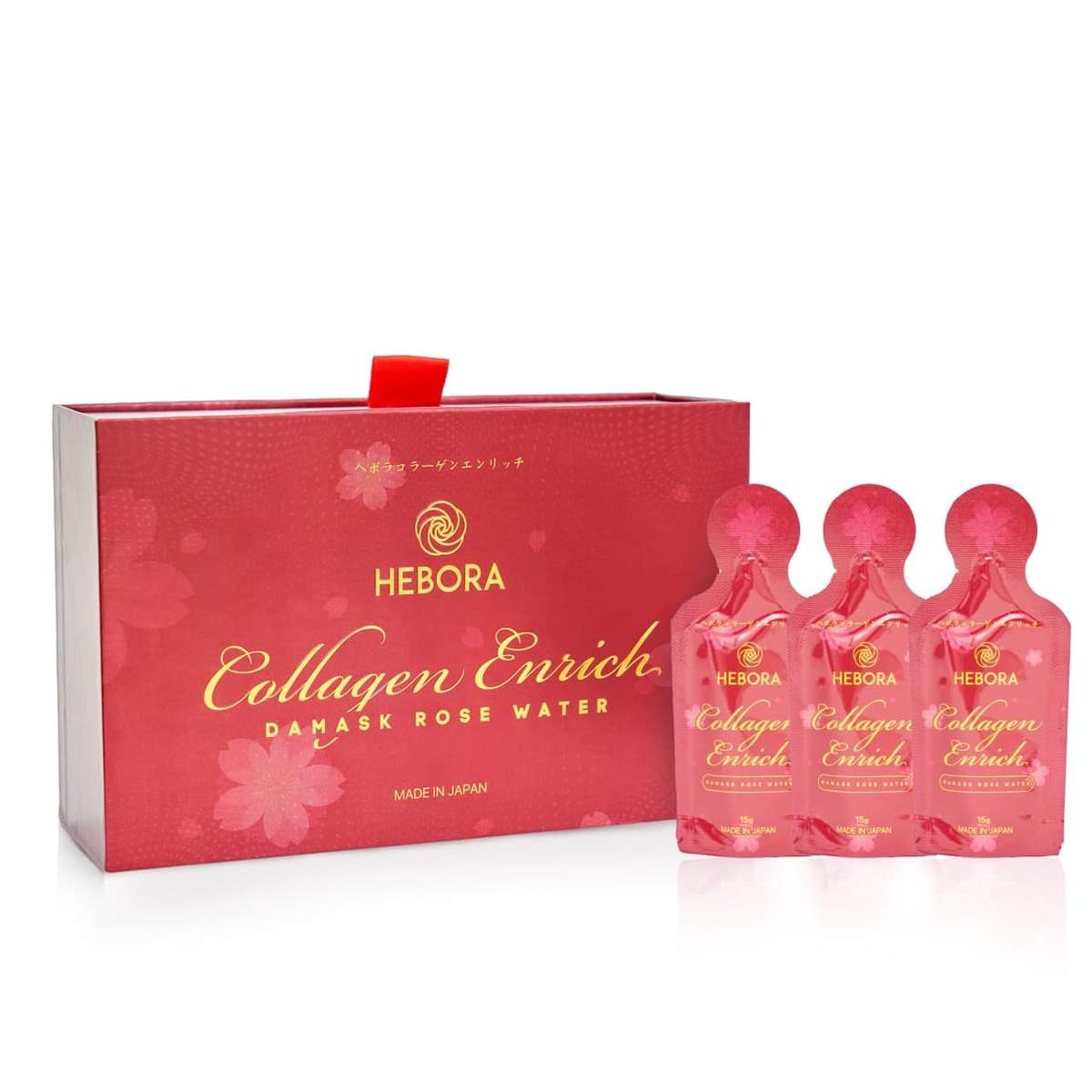 Nước Uống Đẹp Da Thơm Cơ Thể Hebora Collagen Enrich Hộp 28 Gói