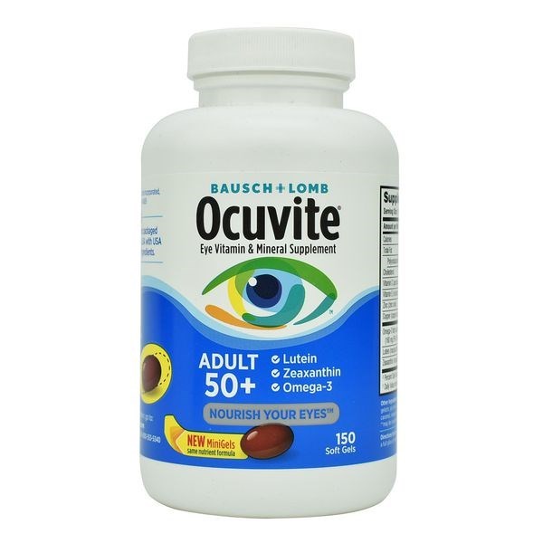 Ocuvite Adult 50+ Bausch & Lomb Viên Uống Bổ Mắt Dành Cho Người Trên 50 Tuổi