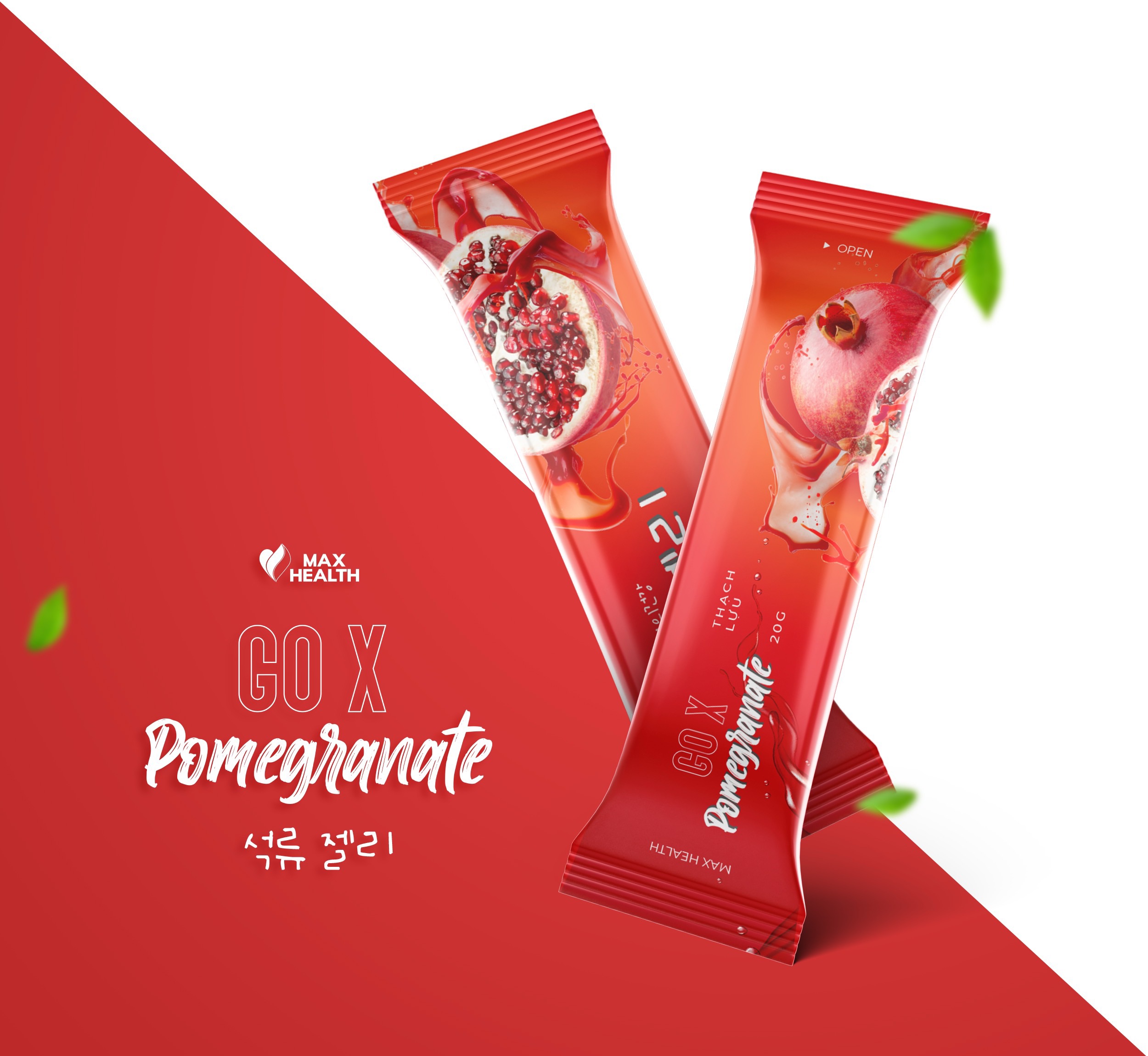 Thạch Lựu Giảm Cân Go X Pomegranate Hộp 14 Gói Hàn Quốc