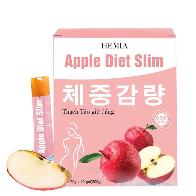 Thạch Táo Giảm Cân Apple Diet Slim Hộp 10 Gói Của Hàn Quốc