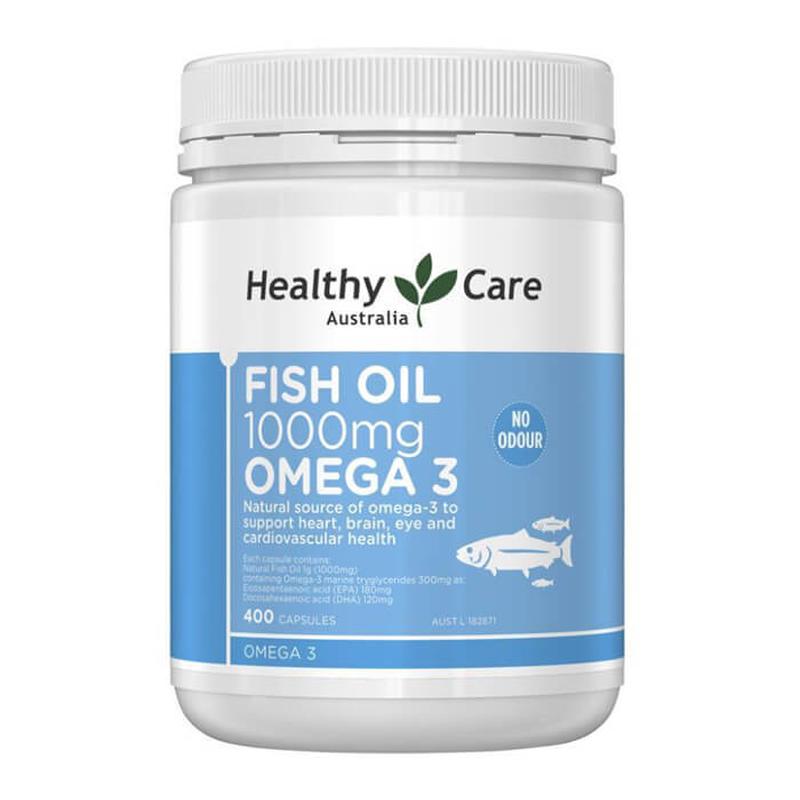 Viên Dầu Cá Healthy Care Fish Oil Omega3 1000mg Của Úc