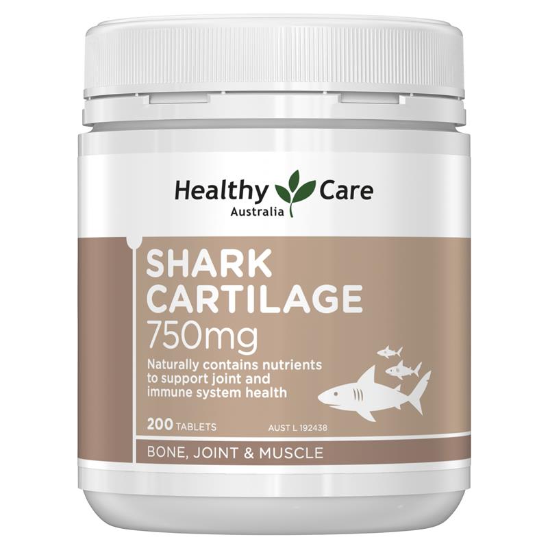 Viên Sụn Cá Mập Healthy Care Shark Cartilage 750mg Của Úc