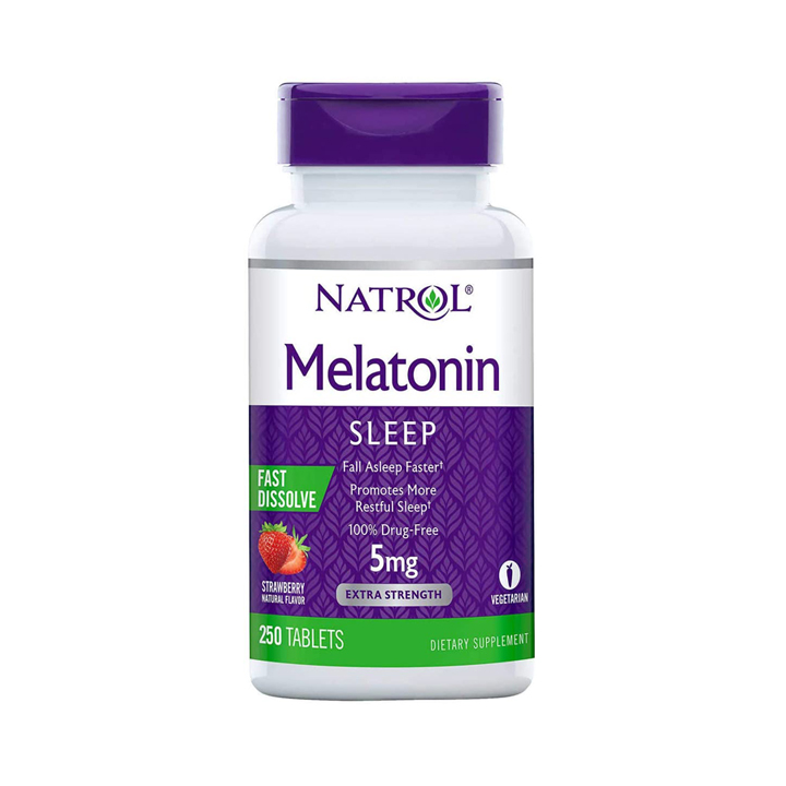 Viên Uống Hỗ Trợ Giấc Ngủ Natrol Melatonin Sleep 5mg Extra Strength 250 Viên Của Mỹ