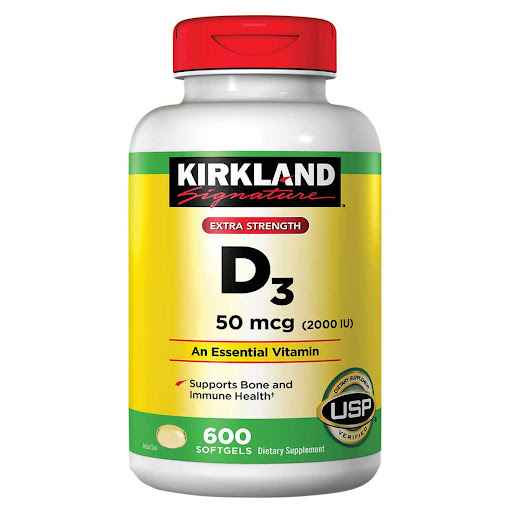 Viên Uống Kirkland Signature Vitamin D3 2000 IU Cao Cấp Của Mỹ