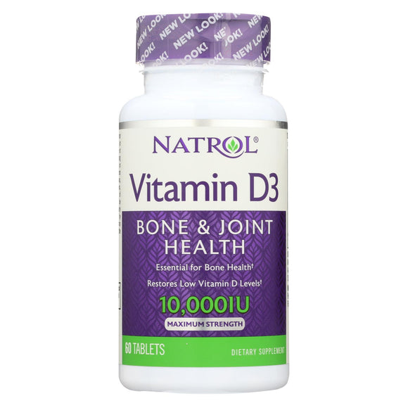 Viên Uống Natrol Vitamin D3 10000IU Hộp 60 Viên Ngăn Ngừa Loãng Xương Của Mỹ