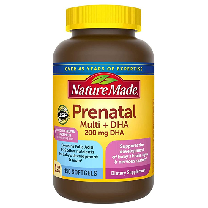 Viên Uống Vitamin Tổng Hợp Cho Phụ Nữ Mang Thai Prenatal Multi + DHA Nature Made Của Mỹ