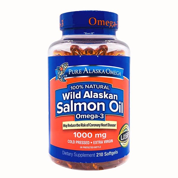 Viên Dầu Cá Hồi Pure Alaska Omega-3 Wild Salmon Oil 1000mg Của Mỹ