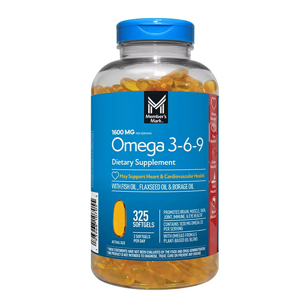 Viên Member's Mark Omega 3-6-9 1600Mg 325 Viên