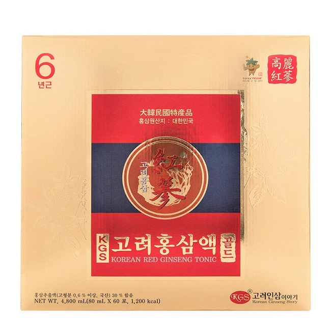 Nước Hồng Sâm KGS Korean Red Ginseng Tonic Hàn Quốc Hộp 60 Gói