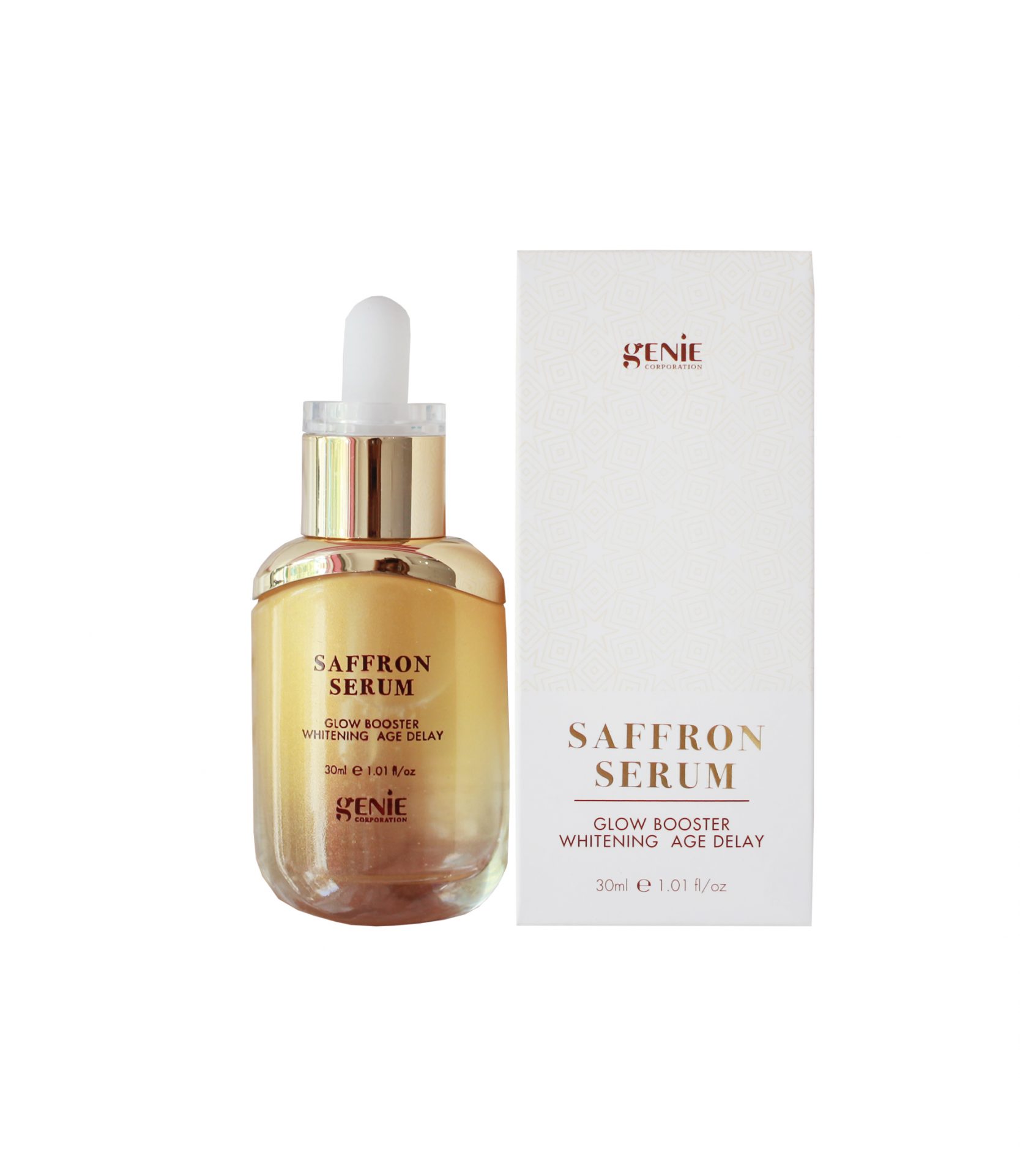 Serum Nhụy Hoa Nghệ Tây Genie Saffron Serum Glow Booster Whitening Age Delay Hàn Quốc