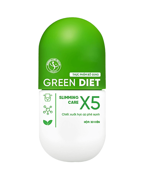 Viên Giảm Cân Thảo Mộc Green Diet Slimming Care X5