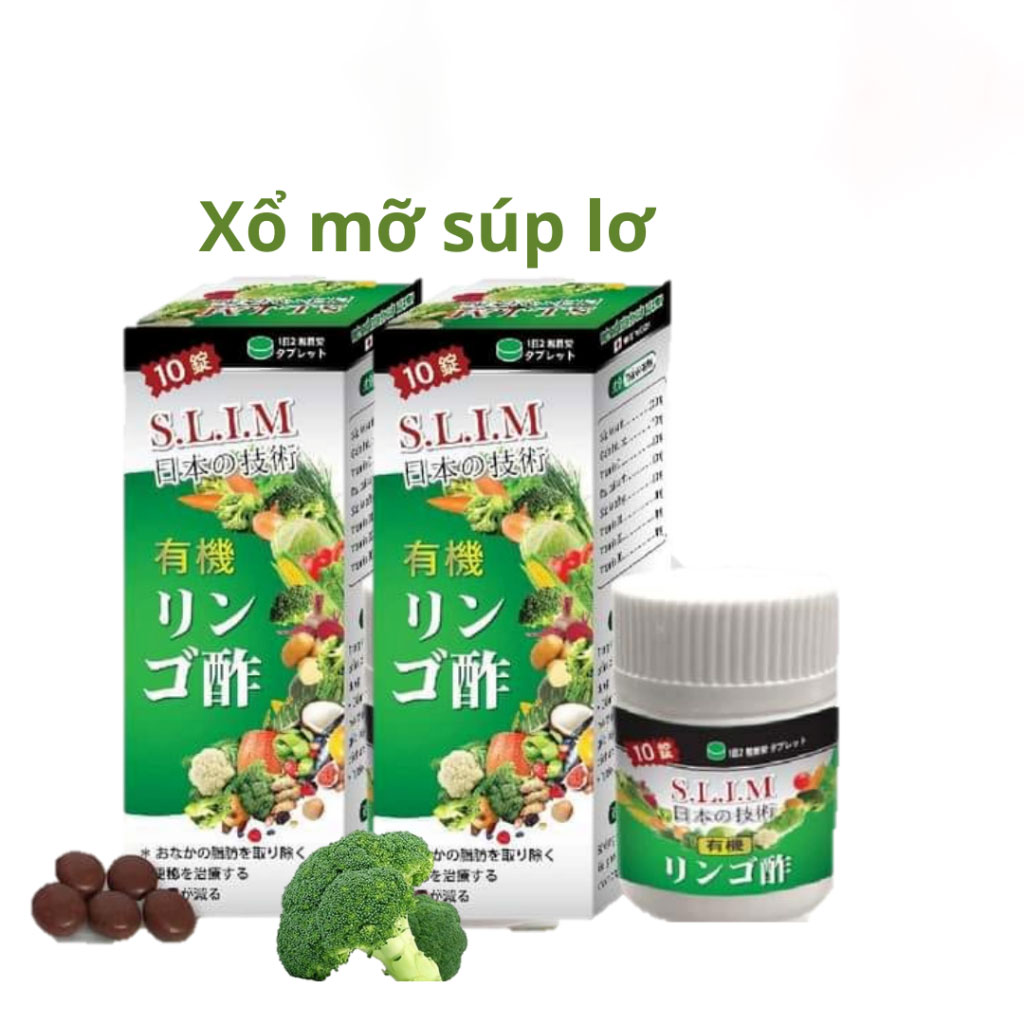 Viên S.L.I.M Súp Lơ Xanh Hữu Cơ Nhật Bản Hỗ Trợ Detox Xổ Mỡ Đêm