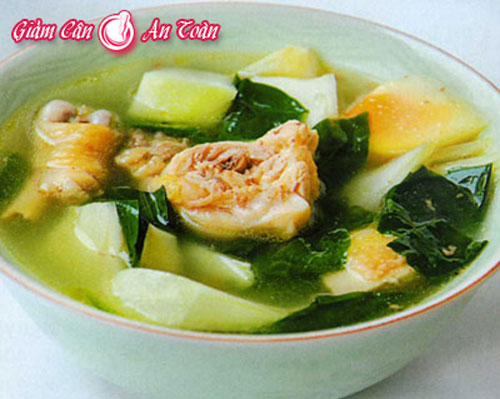 canh ga ham rau ngot du du