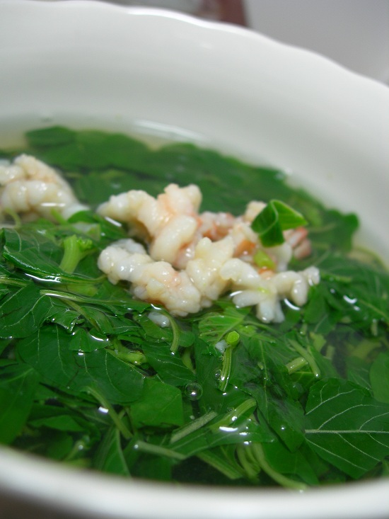 Thực đơn giảm cân ngon miệng với các món canh rau nấu tôm